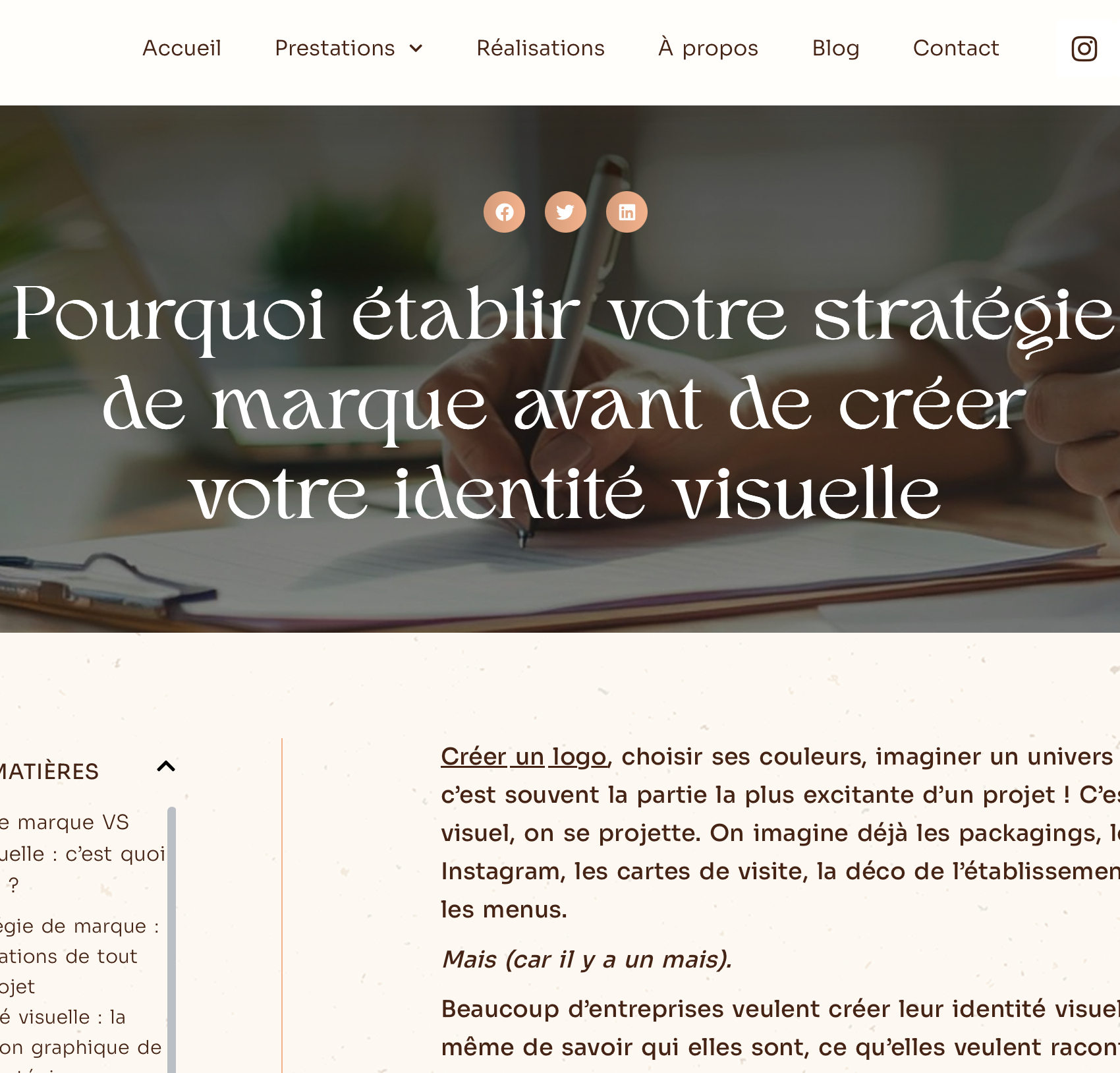 article "Pourquoi établir votre stratégie de marque avant de créer votre identité visuelle"